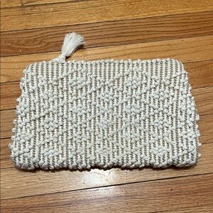 Antonello Handcrafted Cream Clutch